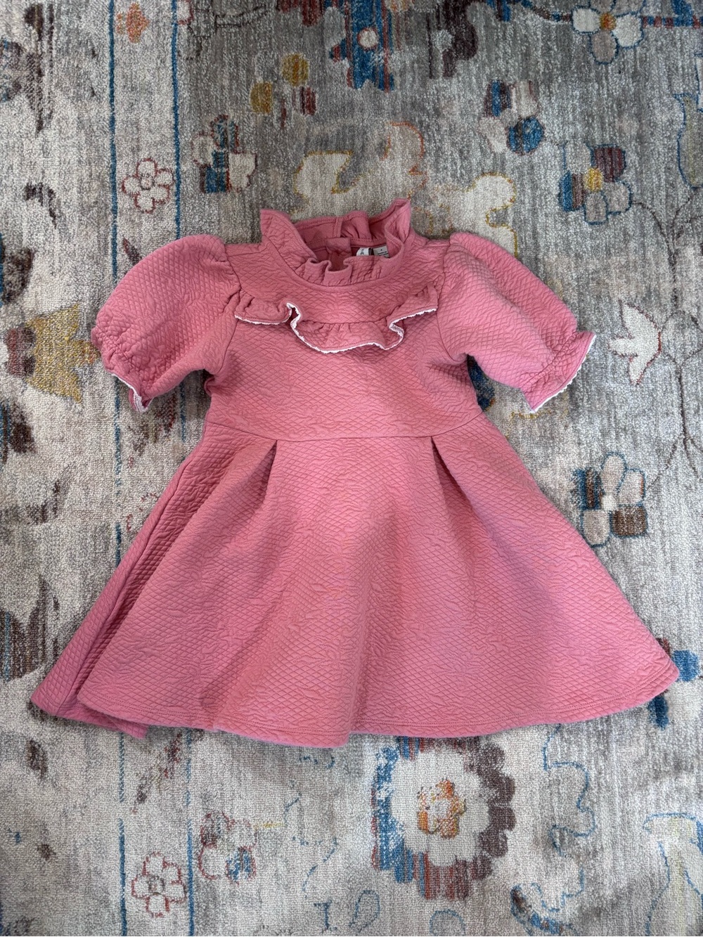 Janie and Jack Ruffle Jacquard Dress 4 - Picture 3 of 9